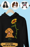 Personalized You Are My Sunshine Sunflower Dog Mom Dog Lovers Gift Hoodie 2D Printed HN231748