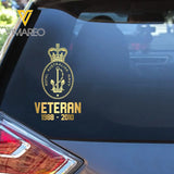 Personalized Australian Military Veteran Retired Decal Printed QTVQ1758