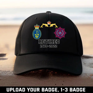 Personalized Australian Military Custom Upload Badge Black Cap QTKH2425