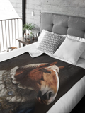 Personalized  Upload Your Horse Photo Royal Horse Lovers Gift Sherpa or Fleece Blanket Printed HN2443