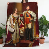 Personalized  Upload Your Photo Royal Couple Best Gift for Couple Sherpa or Fleece Blanket Printed LVA2444