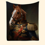 Personalized  Upload Your Horse Photo Royal Horse Lovers Gift Sherpa or Fleece Blanket Printed HN2443