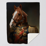 Personalized  Upload Your Horse Photo Royal Horse Lovers Gift Sherpa or Fleece Blanket Printed HN2443