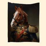 Personalized  Upload Your Horse Photo Royal Horse Lovers Gift Sherpa or Fleece Blanket Printed HN2443