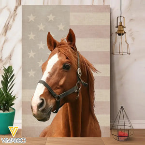 Personalized Upload Your Horse Photo Flag Poster Printed HN2448