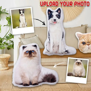 Personalized Upload Your Pet Photo Shaped Throw Pillow Printed QTLVA2460