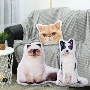 Personalized Upload Your Pet Photo Shaped Throw Pillow Printed QTLVA2460