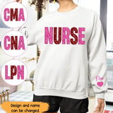 Personalized Nurse Heart Kid Names Gift For Nurse Medical Gift Valentine's Day Gift Sweatshirt or Hoodie 2D Printed QTHN24176