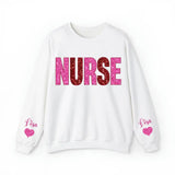 Personalized Nurse Heart Kid Names Gift For Nurse Medical Gift Valentine's Day Gift Sweatshirt or Hoodie 2D Printed QTHN24176