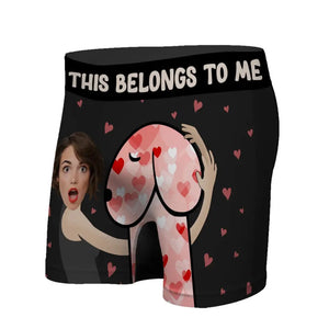 Personalized Upload Your Photo This Belongs To Me  Valentine's Day Gift Men Underwear Printed HN24213