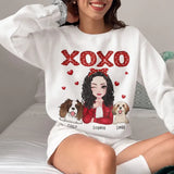 Personalized XOXO Dog Mom Dog Lovers Gift Valentine's Day Gift Sweatshirt Printed HN24227