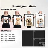 Personalized Upload Your Dog Photo Cartoon Image Dog Lovers Gift Poster Printed VQ24224