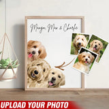 Personalized Upload Your Dog Photo Cartoon Image Dog Lovers Gift Poster Printed VQ24228