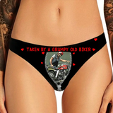 Personalized Upload Your Photo Biker Image Taken By A Grumpy Old Biker Low Waist Underwear Valentine's Day Gift Printed VQ24274