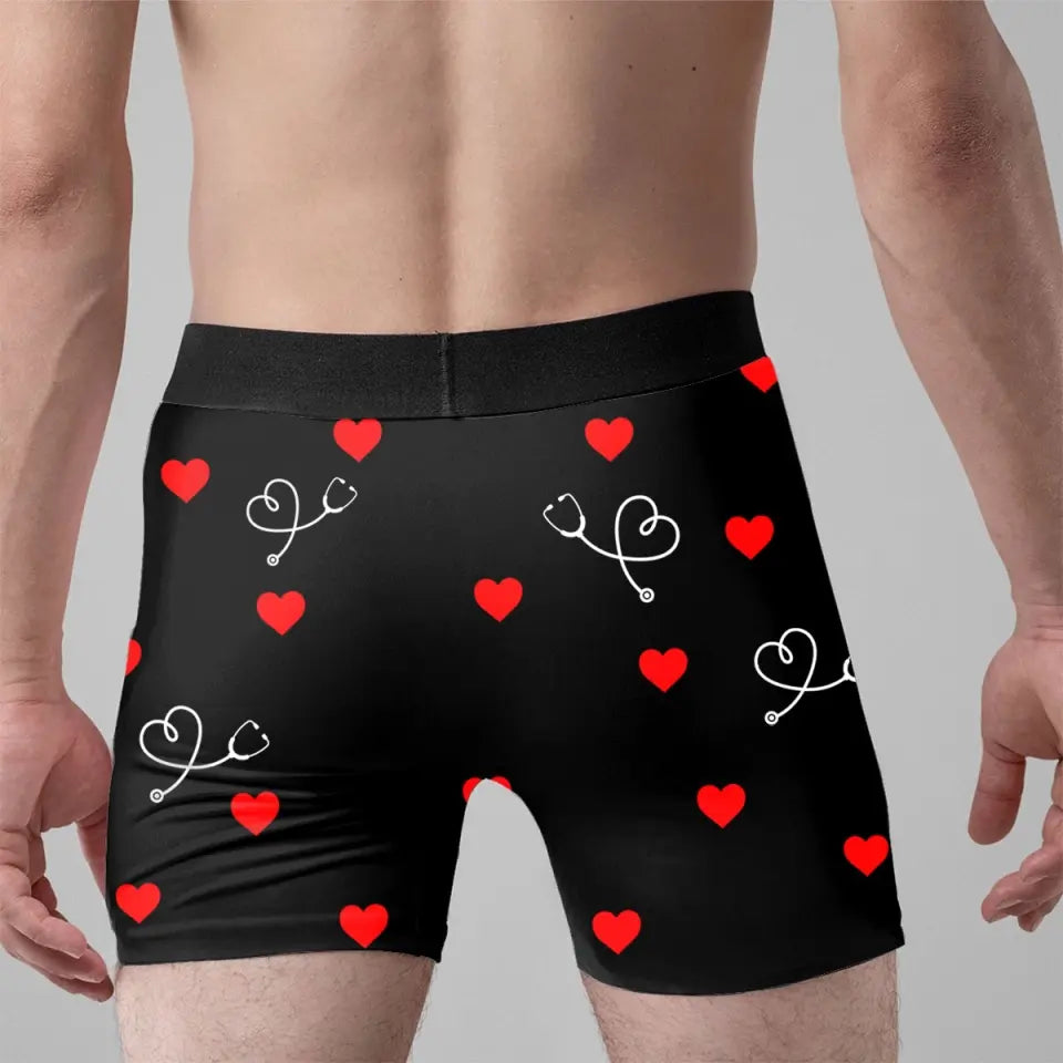 Personalized Upload Your Nurse Photo Taken By A Sexy & Crazy Nurse Valentine's Day Gift Men Underwear Printed VQ24283