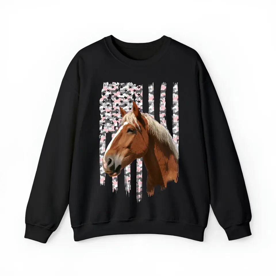 Personalized Upload Your Horse Photo Horse Lovers Gift Sweatshirt & Legging Printed QTHN24291