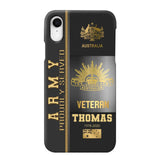 Personalized Army Proudly Served Australian Veteran Gold Rank Camo Phonecase Printed AHVQ24295