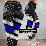 Personalized Taken By My Officer US Police Custom ID Legging Printed QTVQ24313