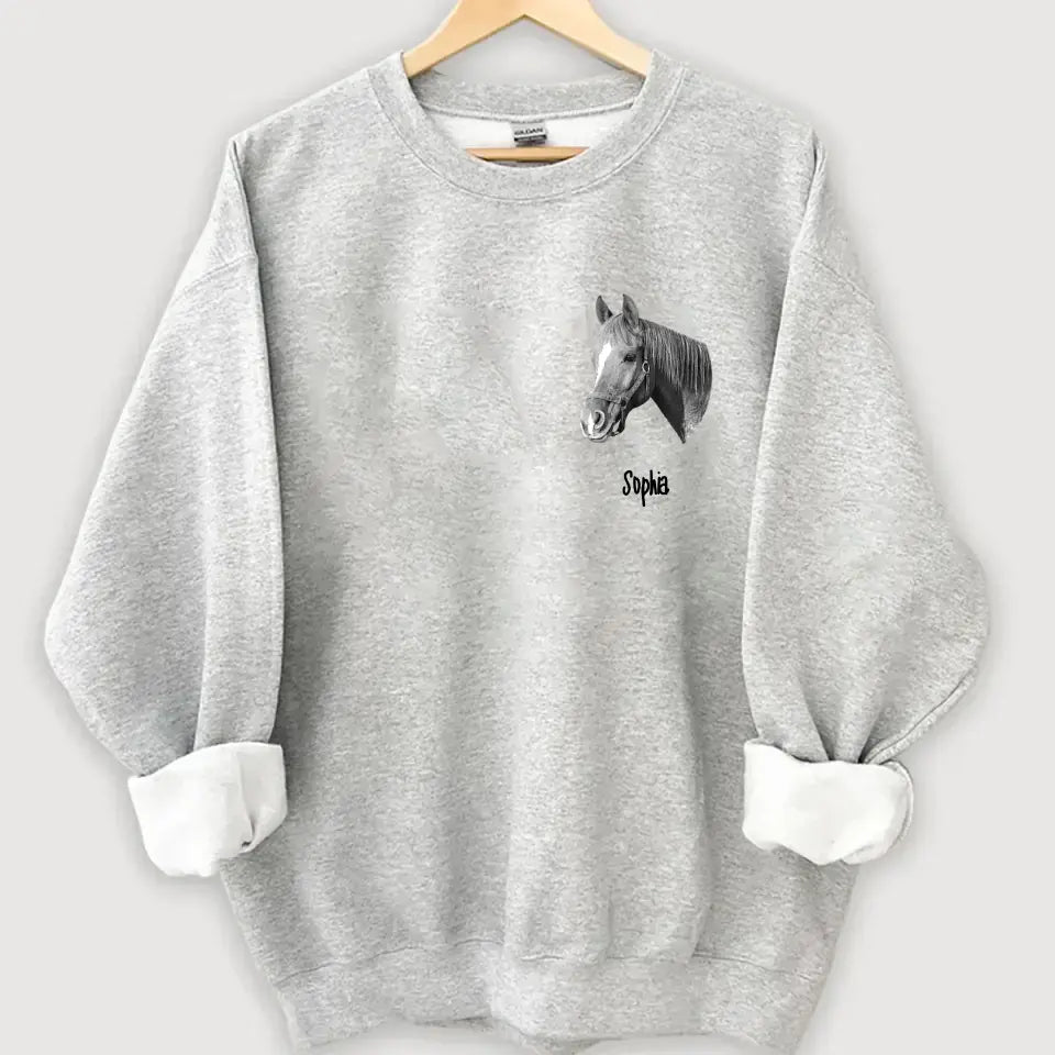 Personalized Upload Horse Photo Sweatshirt KVH 24386