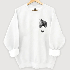 Personalized Upload Horse Photo Sweatshirt KVH 24386