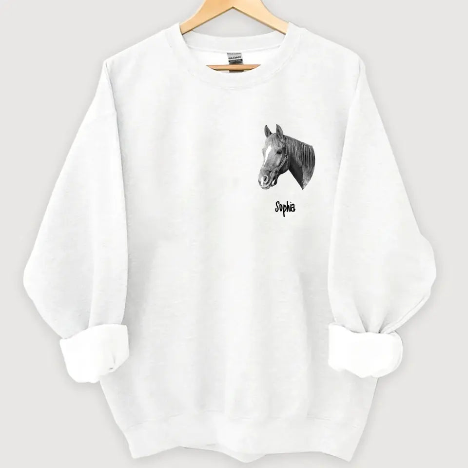 Personalized Upload Horse Photo Sweatshirt KVH 24386