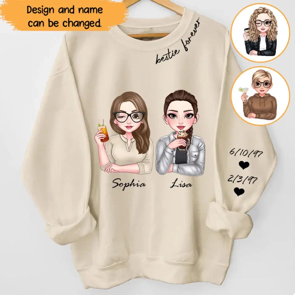 Personalized Bestie Forever Gift for Best Friends  Sweatshirt Printed HN24381