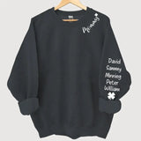 Personalized Mommy & Kid Names Clover Sweatshirt Printed QTLVA24372