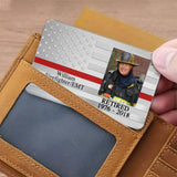 Personalized Upload Your Firefighter Photo Aluminum Wallet Card Printed QTVQ24447