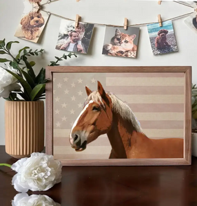 Personalized Upload Your Horse Photo Horse Lovers Gift Poster Printed HN24491