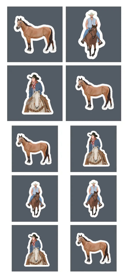 Personalized Upload Your Horse Photo Horse Sticker Printed LVA24492