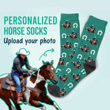 Personalized Upload Your Photo Horse Riding  3D Socks Printed HN24516