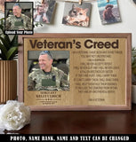 Personalized Upload Your Veteran Photo Veteran's Creed I Am A Veteran I Have Seen And Done Things Poster QTKVH24518