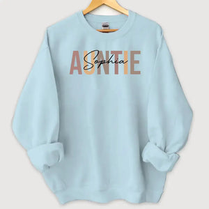 Personalized Auntie Mommy Gift Custom Name Sweatshirt Printed HN24504