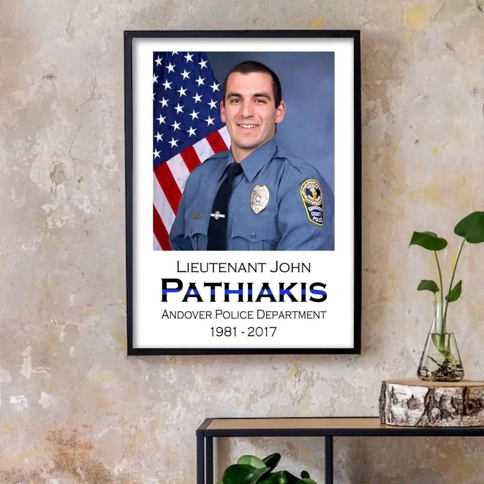 Personalized Upload Your Photo Retired US Police Officer Custom Department & Time Poster Printed LVA24535