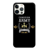 Personalized Canadian Army Rank Camo Custom Name & Time Phonecase Printed AHVQ24540