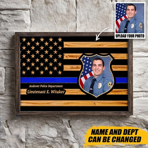 Personalized Upload Your Photo US Police Custom Rank Name & Department Poster QTLVA24552