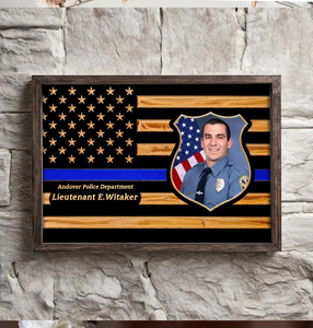 Personalized Upload Your Photo US Police Custom Rank Name & Department Poster QTLVA24552