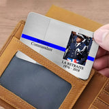 Personalized Upload Your Photo Retired French Police Officer Aluminum Wallet Card Printed QTVQ24577