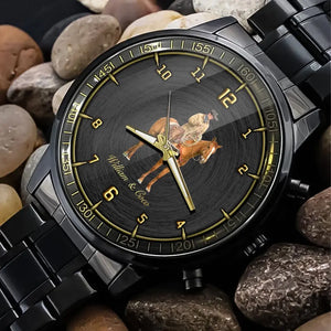 Personalized Upload Your Horse Photo Horse Riding Horse Lovers Gift Watch Printed HN24642