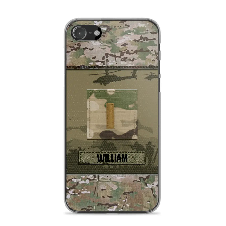 Personalized US Veterans/Soldier Camo Phone Case Printed 22SEP-DT12