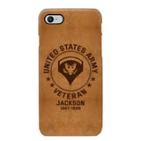 Personalized US Military Leather Texture Phone Case Printed QTPN301