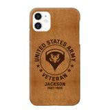 Personalized US Military Leather Texture Phone Case Printed QTPN301