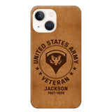 Personalized US Military Leather Texture Phone Case Printed QTPN301