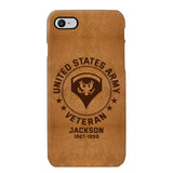 Personalized US Military Leather Texture Phone Case Printed QTPN301