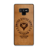 Personalized US Military Leather Texture Phone Case Printed QTPN301