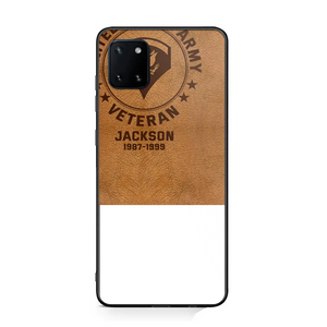 Personalized US Military Leather Texture Phone Case Printed QTPN301