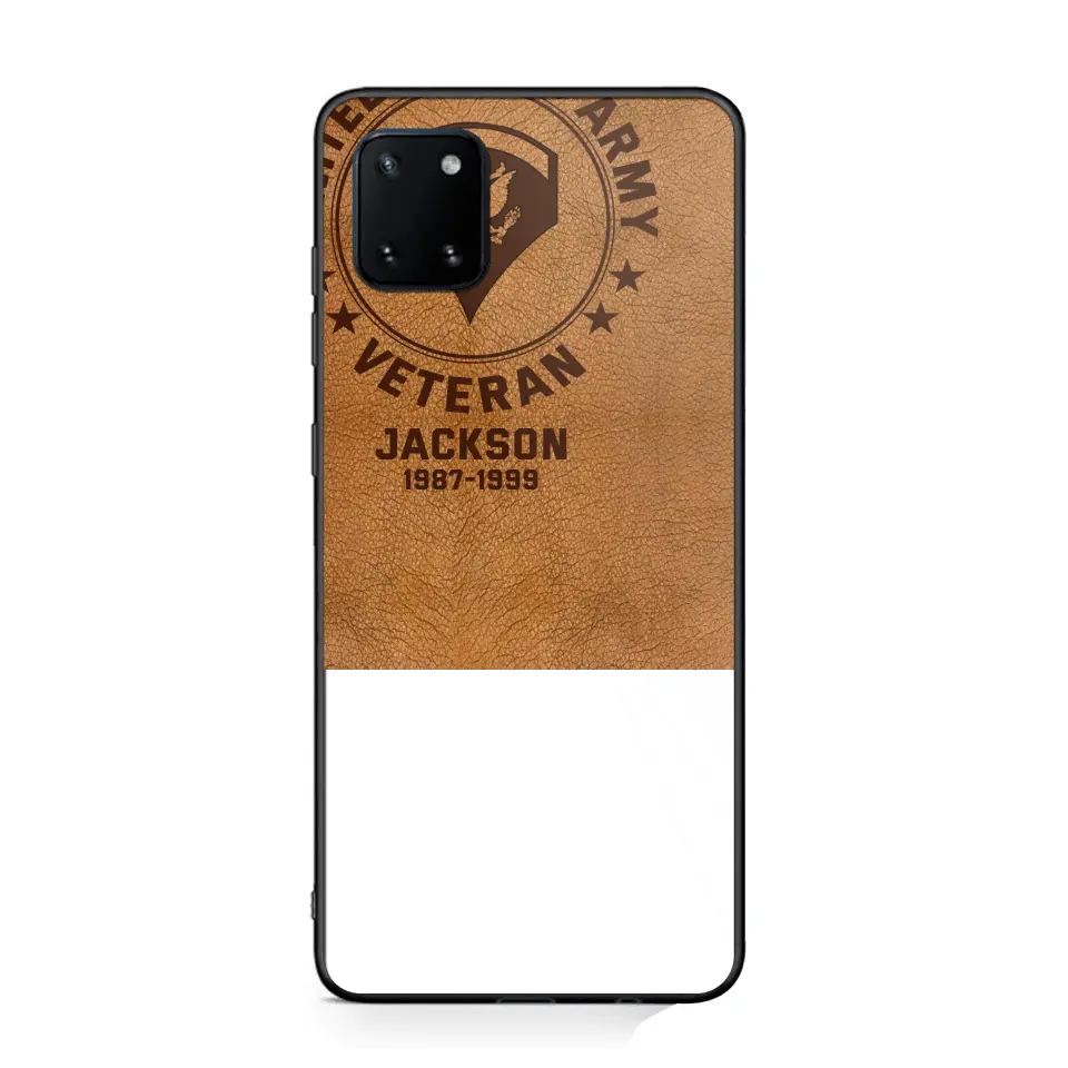 Personalized US Military Leather Texture Phone Case Printed QTPN301