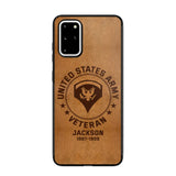 Personalized US Military Leather Texture Phone Case Printed QTPN301