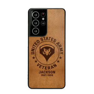 Personalized US Military Leather Texture Phone Case Printed QTPN301