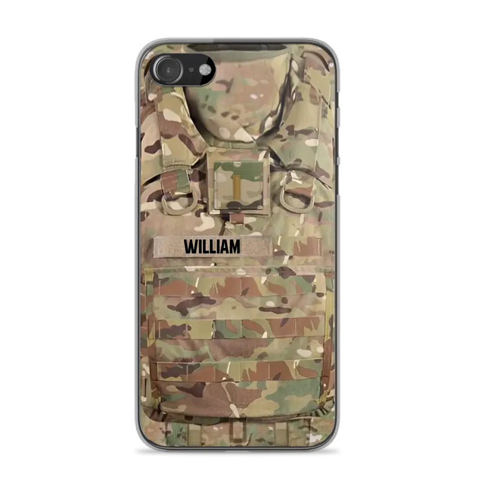 Personalized US Veterans/Soldier Camo Phone Case Printed 22OCT-DT07